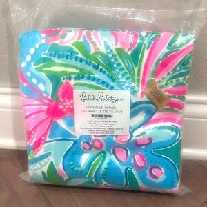 Lily Pulitzer Lounge Beach Towel 40” x 72” NEW
